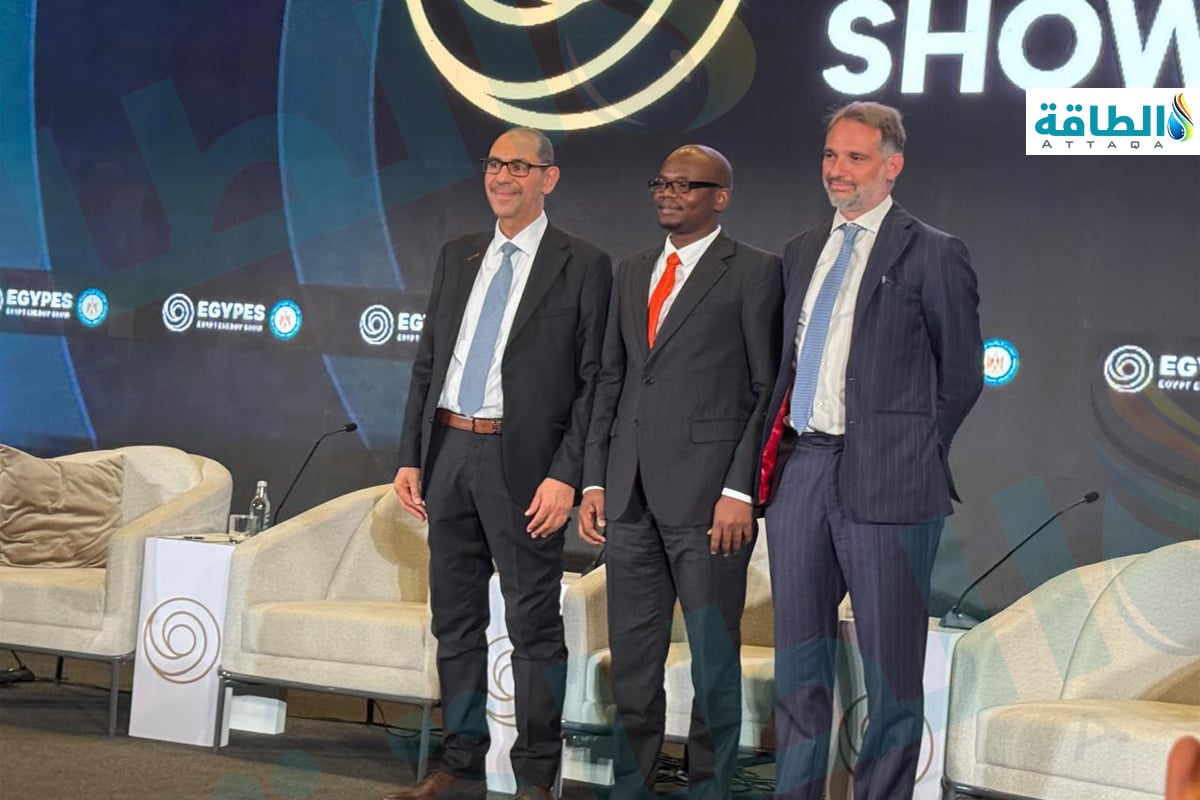 مسؤول برنامج أبحاث النفط والغاز بمفوضية الطاقة الأفريقية فيليكس بوب أوسيتي خلال مشاركتة في مؤتمر "إيجبس 2026"