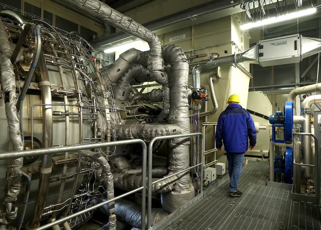 محطة لتوليد الكهرباء بالغاز في بلدة ليونا بألمانيا