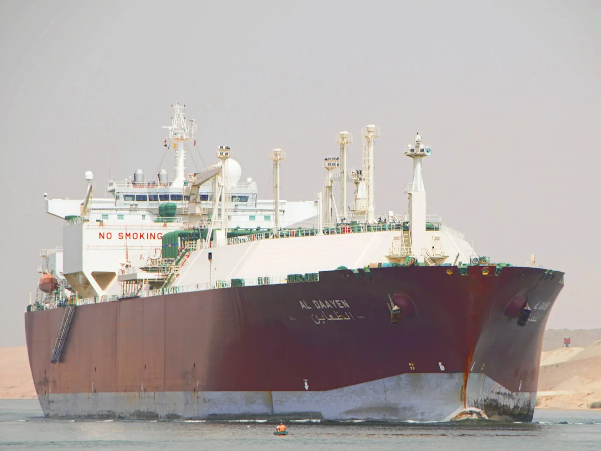 إحدى ناقلات الغاز المسال القطرية