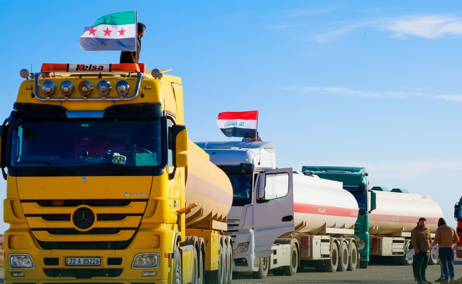 أثناء وصول صهاريج الفيول العراقي إلى سوريا