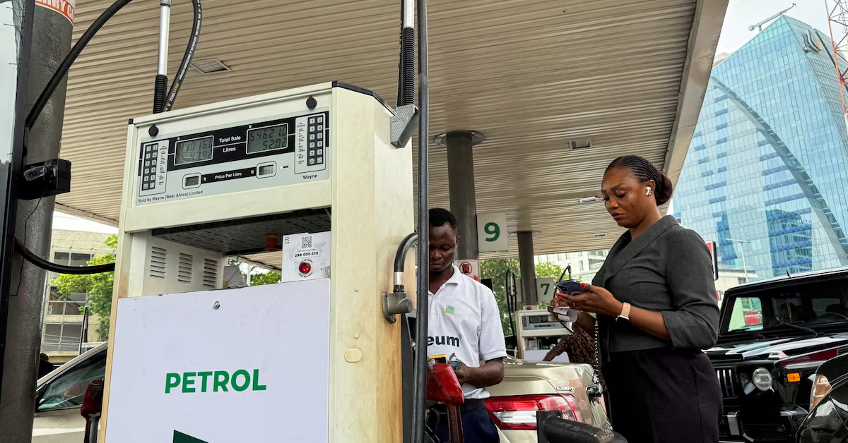 محطة وقود في مدينة لاغوس بنيجيريا 