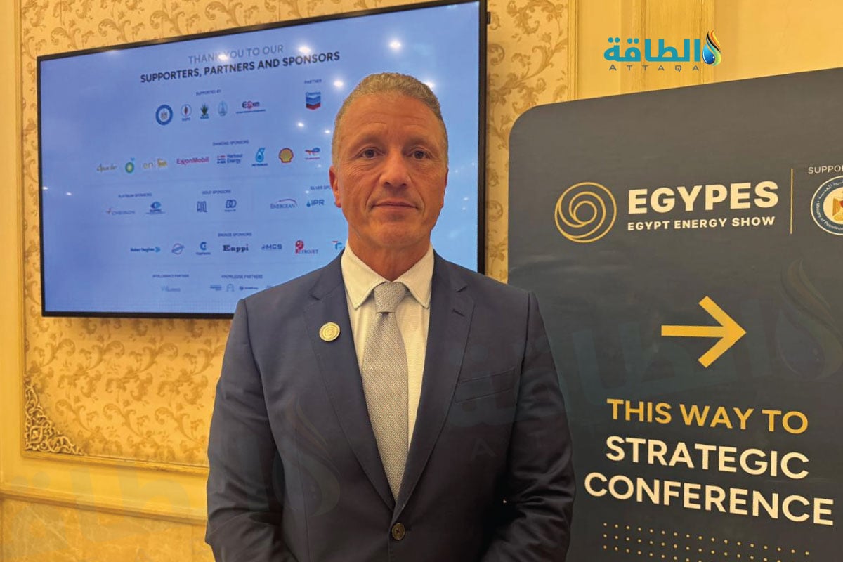  الرئيس التنفيذي لـ"نسر" العالمية خلال مشاركته في مؤتمر ومعرض مصر الدولي للطاقة "إيجبس 2026"