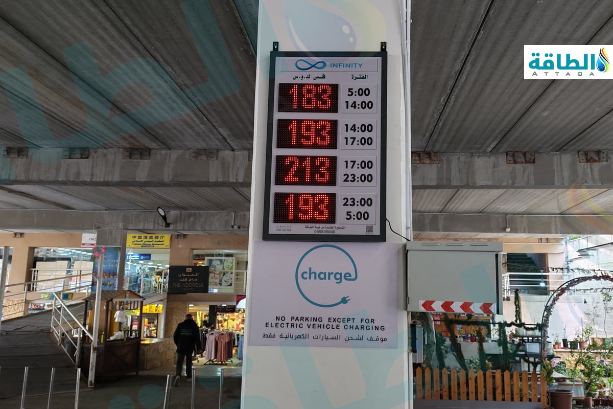 لوحة أسعار شحن سيارات كهربائية