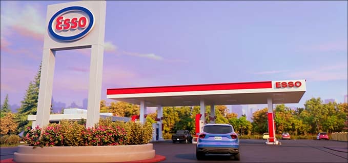 محطة وقود إيسو (Esso) في كندا