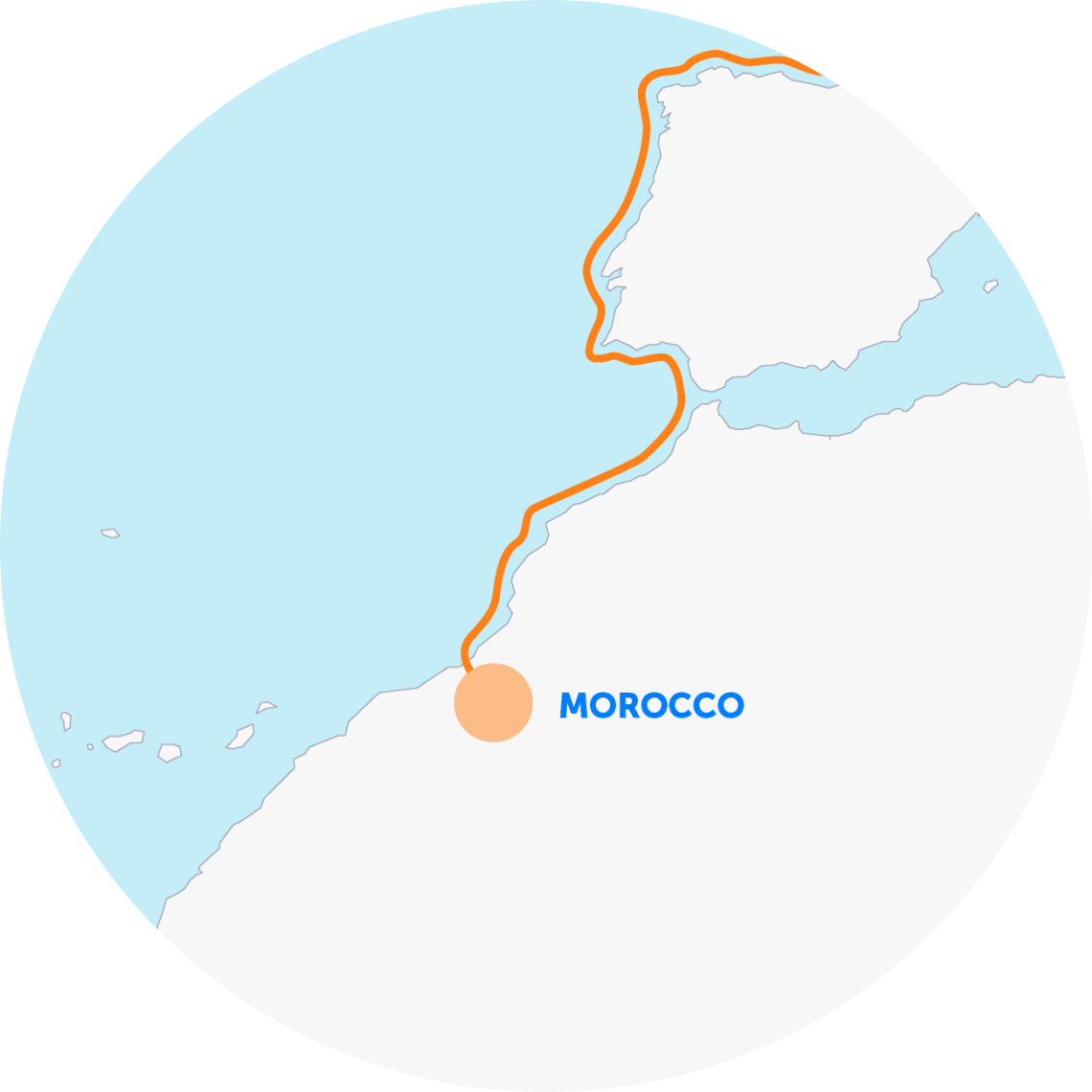 خريطة مشروع الربط الكهربائي بين المغرب وألمانيا