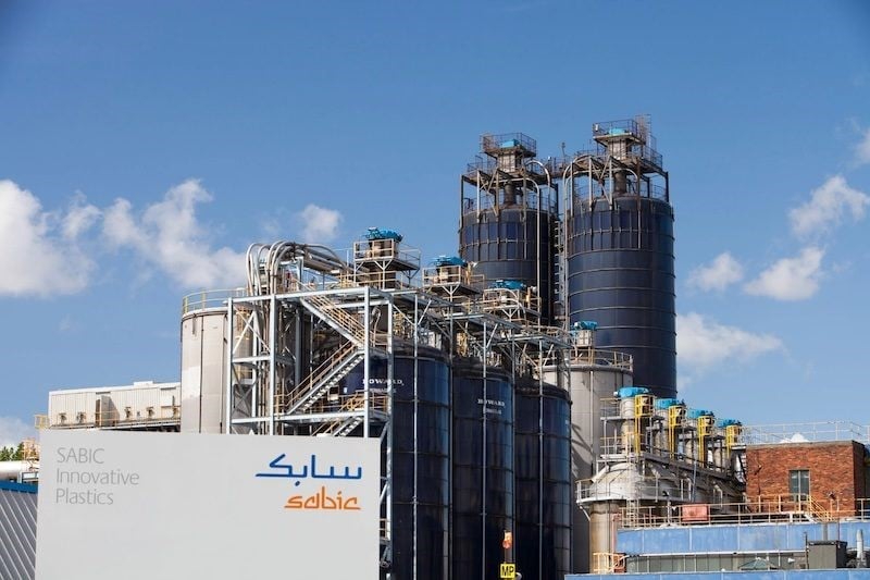 أحد مصانع البلاستيك التابعة لشركة سابك السعودية