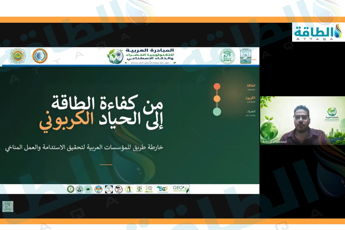 جانب من ندوة افتراضية عن دور كفاءة الطاقة في تحقيق الحياد الكربوني للمؤسسات