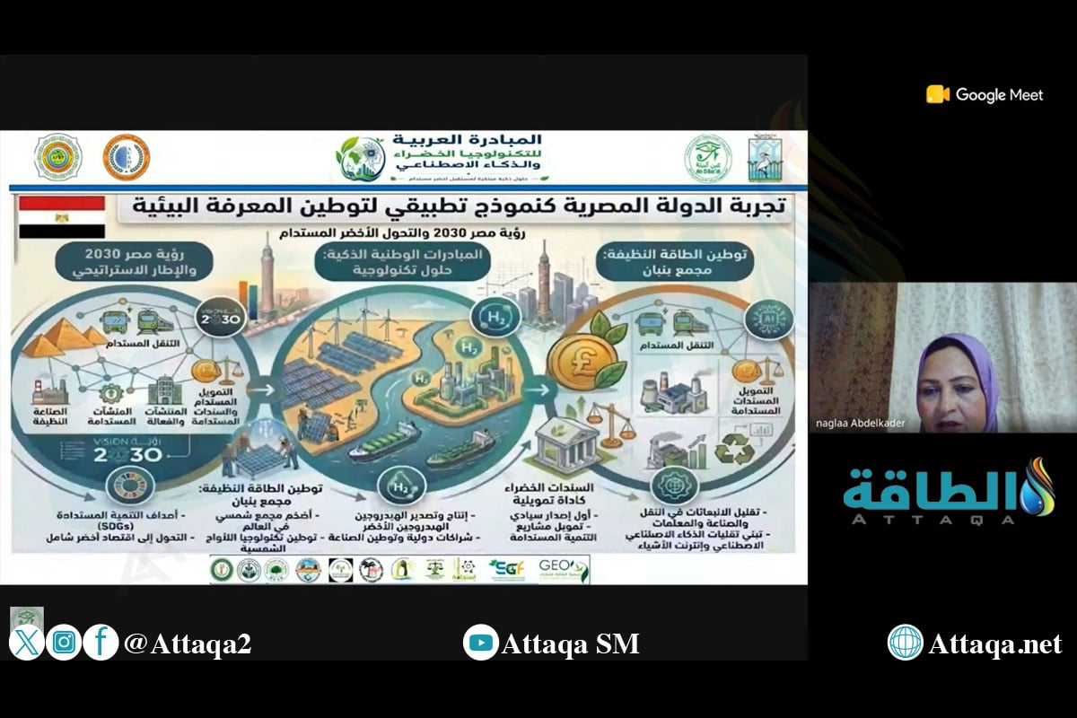 جانب من ندوة افتراضية حول دور توطين التكنولوجيا في خفض الانبعاثات في المنطقة العربية 