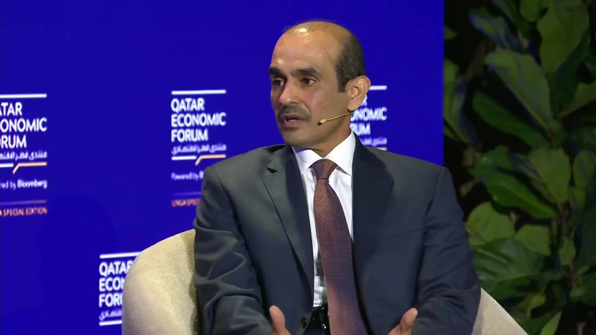 وزير الطاقة القطري سعد بن شريدة الكعبي متحدثا عن موقف بلاده الحاسم من التصدير عبر خطوط أنابيب الغاز المقترحة